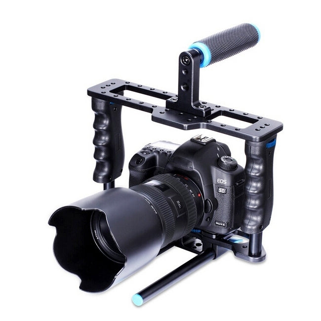 YELANGU YLG0107E-A Conjunto superior estabilizador de mango de jaula protectora para cámara DSLR
