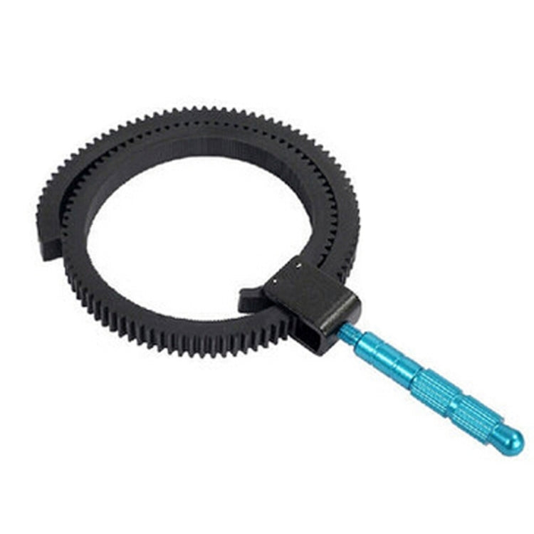 Empuñadura de mano con anillo de engranaje de lente de enfoque de seguimiento de goma de 2 piezas