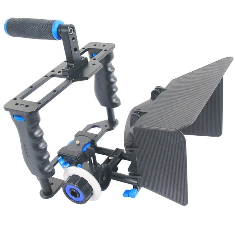 YELANGU YLG1103A-B Estabilizador de jaula para cámara de vídeo con mango grande + Kit de caja mate para cámara DSLR/cámara de vídeo
