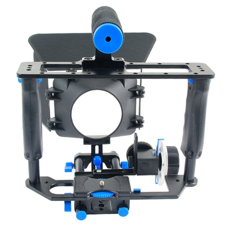 YELANGU YLG1103A-B Estabilizador de jaula para cámara de vídeo con mango grande + Kit de caja mate para cámara DSLR/cámara de vídeo