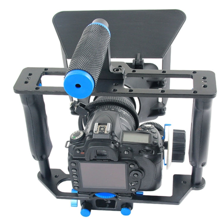 YELANGU YLG1103A-B Estabilizador de jaula para cámara de vídeo con mango grande + Kit de caja mate para cámara DSLR/cámara de vídeo