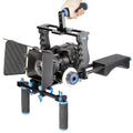 YELANGU YLG1103A-A Soporte de hombro para cámara con dos asas + Kit estabilizador de jaula para cámara con caja mate para cámara DSLR/cámara de vídeo