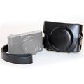Estuche para cámara de cuero PU estilo retro con correa para Sony RX100 M3 / M4 / M5