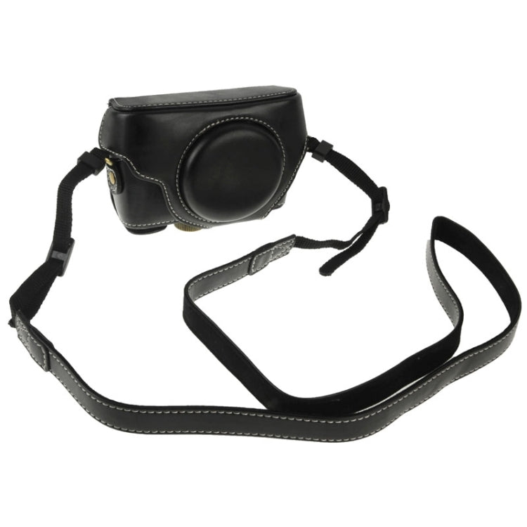 Estuche para cámara de cuero PU estilo retro con correa para Sony RX100 M3 / M4 / M5