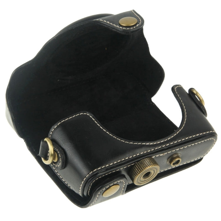 Estuche para cámara de cuero PU estilo retro con correa para Sony RX100 M3 / M4 / M5