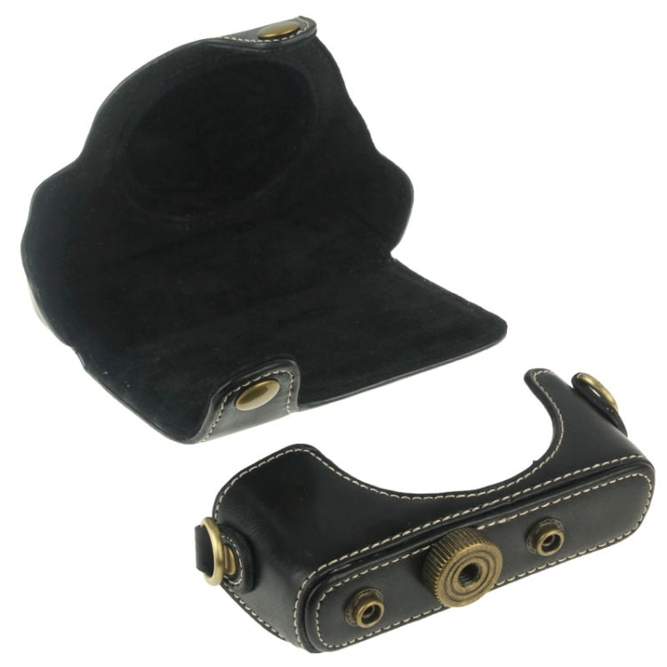 Estuche para cámara de cuero PU estilo retro con correa para Sony RX100 M3 / M4 / M5
