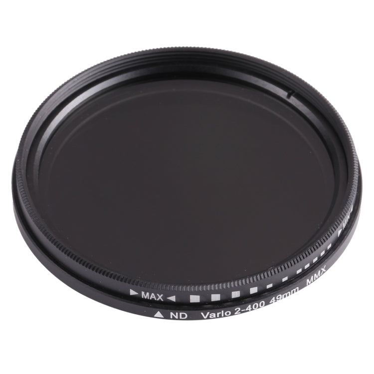Filtro variable ajustable de densidad neutra con atenuador ND de 49 mm, filtro ND 2 a ND 400, 49mm