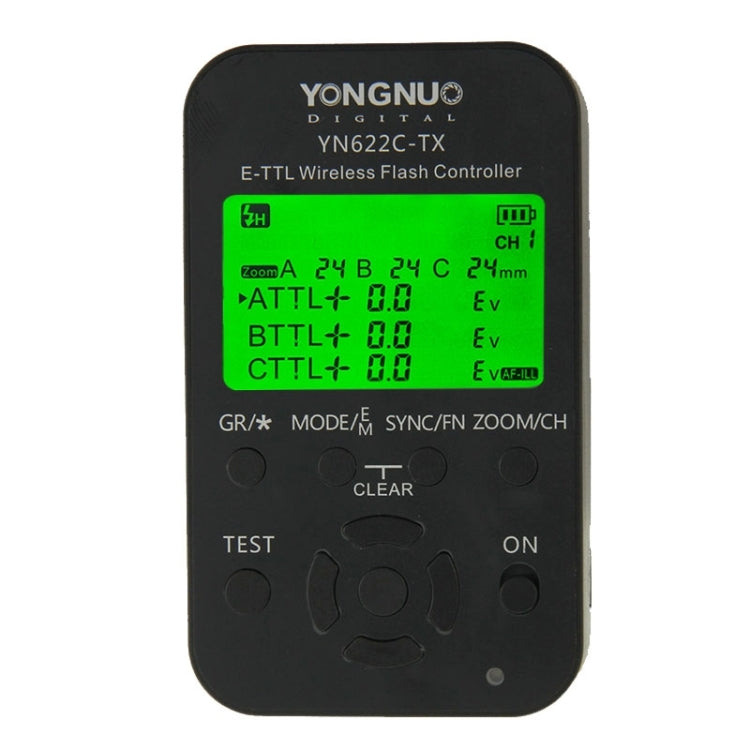 YONGNUO YN622C-KIT E-TTL Controlador de disparo de flash inalámbrico + kit transceptor para cámara Canon, for Canon