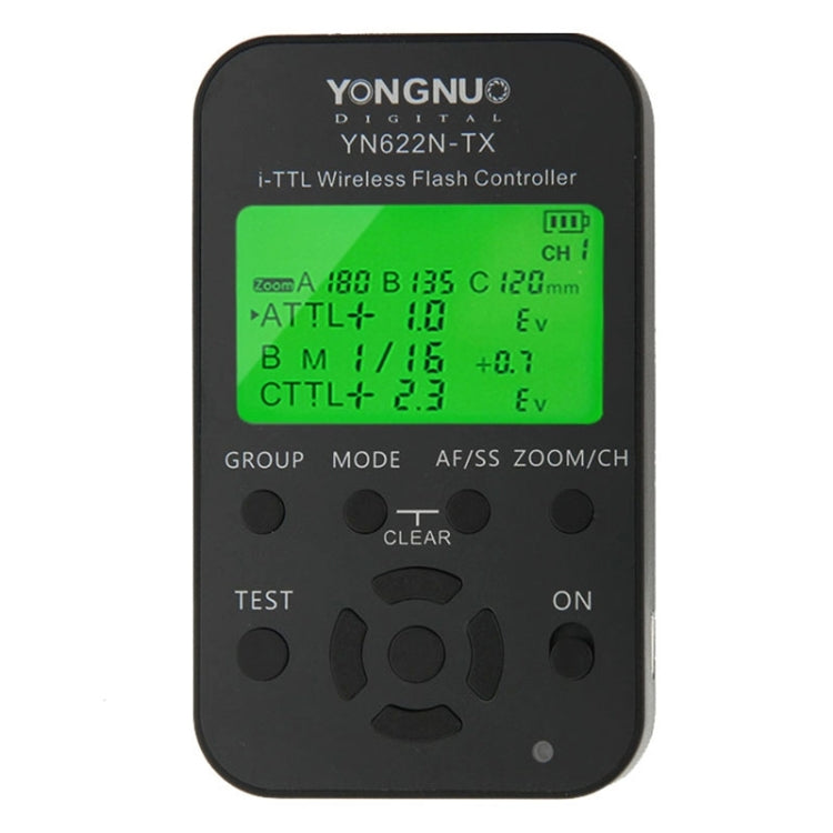 YONGNUO YN622N-KIT Controlador de disparo de flash inalámbrico i-TTL + kit transceptor para cámara Nikon, for Nikon