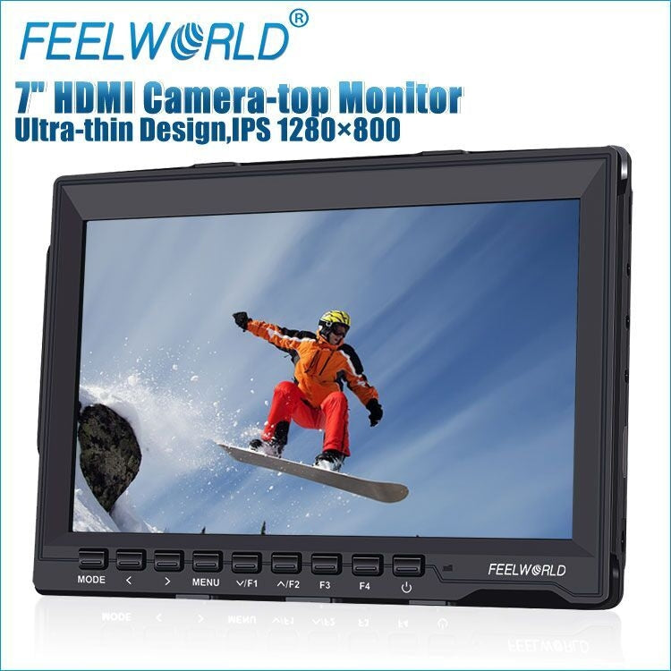 FEELWORLD FW-759 Monitor de campo con cámara de diseño delgado de 7 pulgadas 1280 x 800 HDMI 1080P