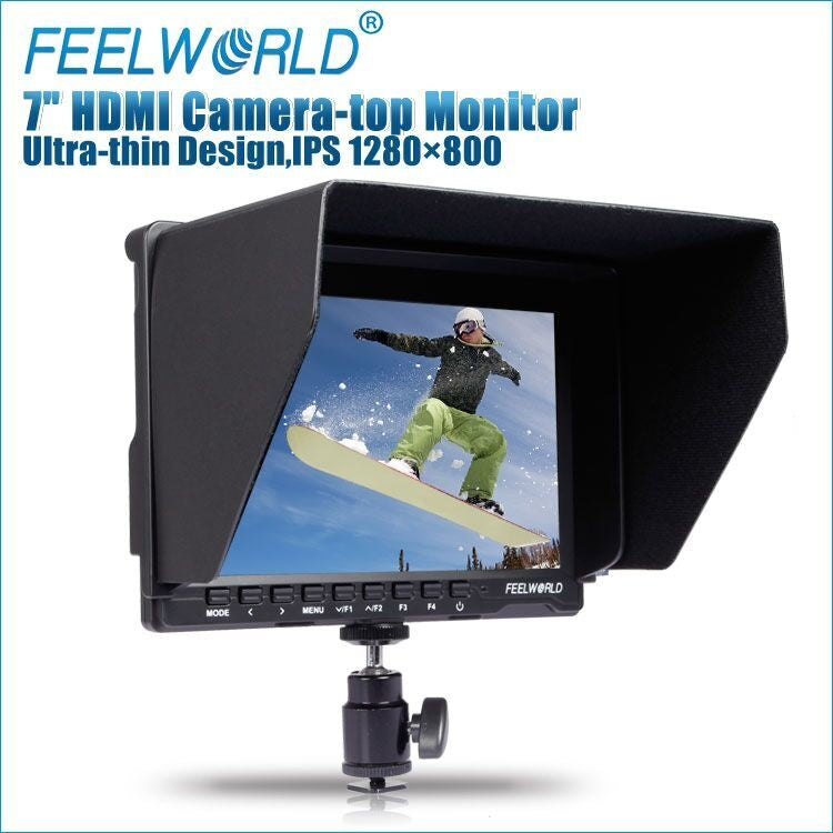 FEELWORLD FW-759 Monitor de campo con cámara de diseño delgado de 7 pulgadas 1280 x 800 HDMI 1080P