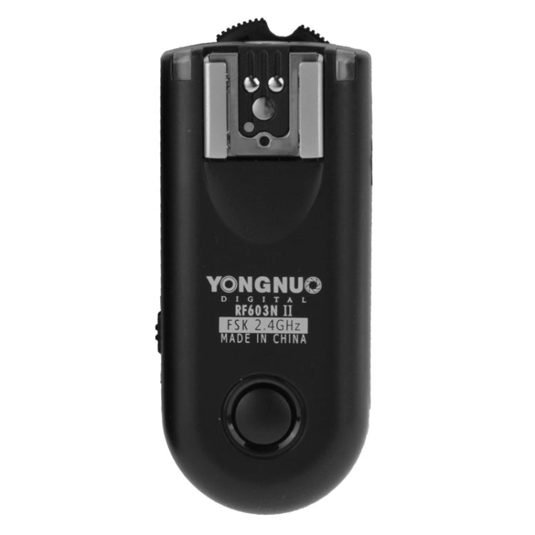 2 PCS YONGNUO RF603N II FSK 2.4GHz Disparador de flash inalámbrico con cable de conexión de obturador N1, RF603N II