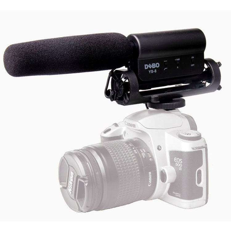DEBO YS-8 Micrófono dedicado para entrevista de fotografía profesional para videocámaras DSLR y DV