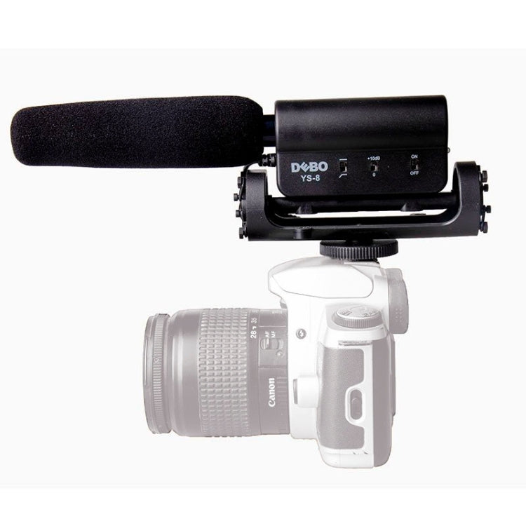 DEBO YS-8 Micrófono dedicado para entrevista de fotografía profesional para videocámaras DSLR y DV
