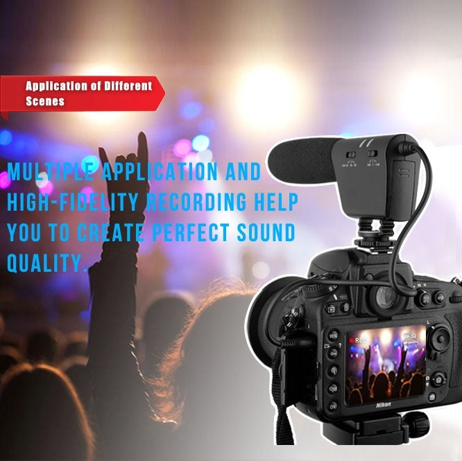 DEBO YS-8 Micrófono dedicado para entrevista de fotografía profesional para videocámaras DSLR y DV