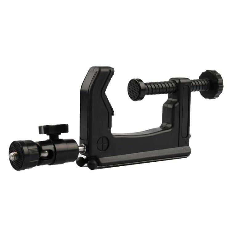 Soporte de abrazadera fija de escritorio con adaptador de trípode para GoPro Hero11 Black / HERO10 Black /9 Black /8 Black /7/6/5/5 Session /4 Session /4/3+ /3/2/1, DJI Osmo Action y otrosCámaras de acción, Tamaño de abrazadera: 1 - 6 cm, Table Clamp