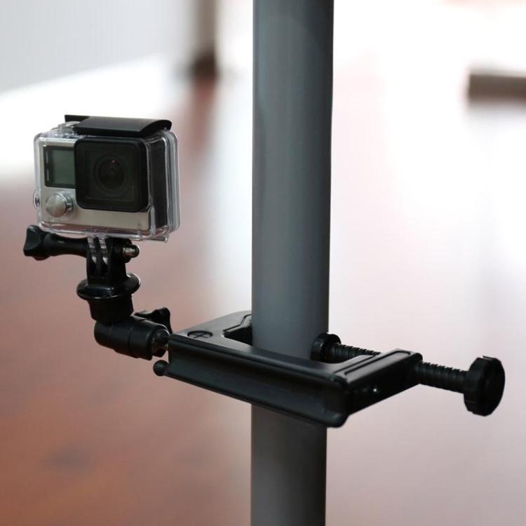 Soporte de abrazadera fija de escritorio con adaptador de trípode para GoPro Hero11 Black / HERO10 Black /9 Black /8 Black /7/6/5/5 Session /4 Session /4/3+ /3/2/1, DJI Osmo Action y otrosCámaras de acción, Tamaño de abrazadera: 1 - 6 cm, Table Clamp