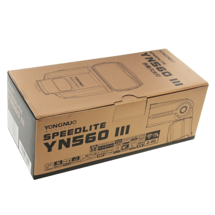 YN-560 III Flash Speedlite inalámbrico de largo alcance con zapata de metal para cámara DSLR Canon / Nikon / Pentax / Olympus, YN-560 III