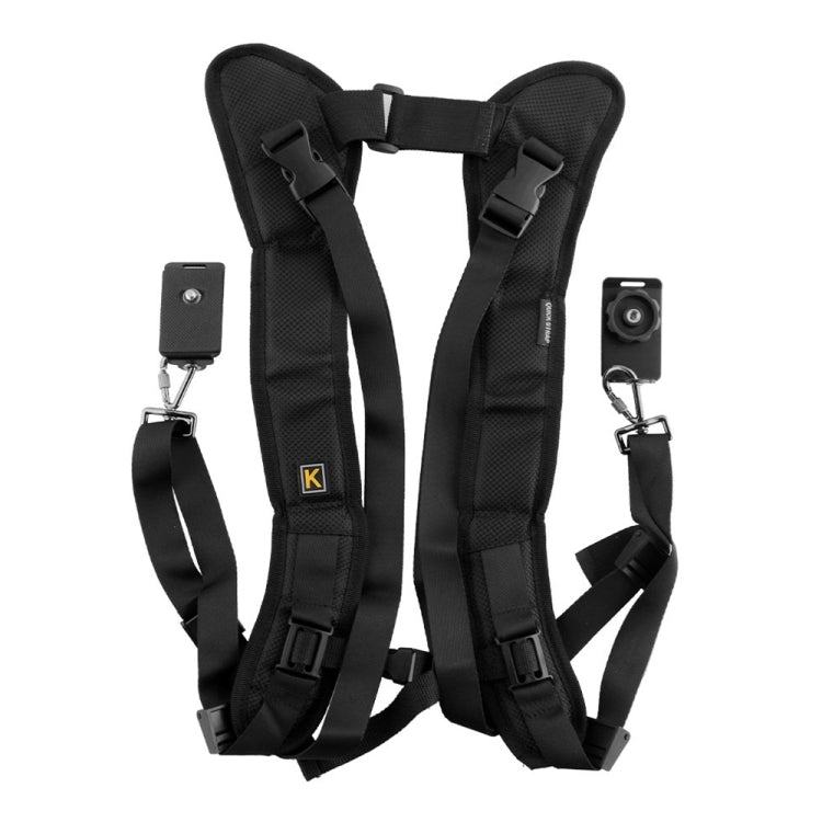Correa de hombro doble rápida, segura y rápida para 2 cámaras DSLR (QS-B 1/4, QS-B 1/4