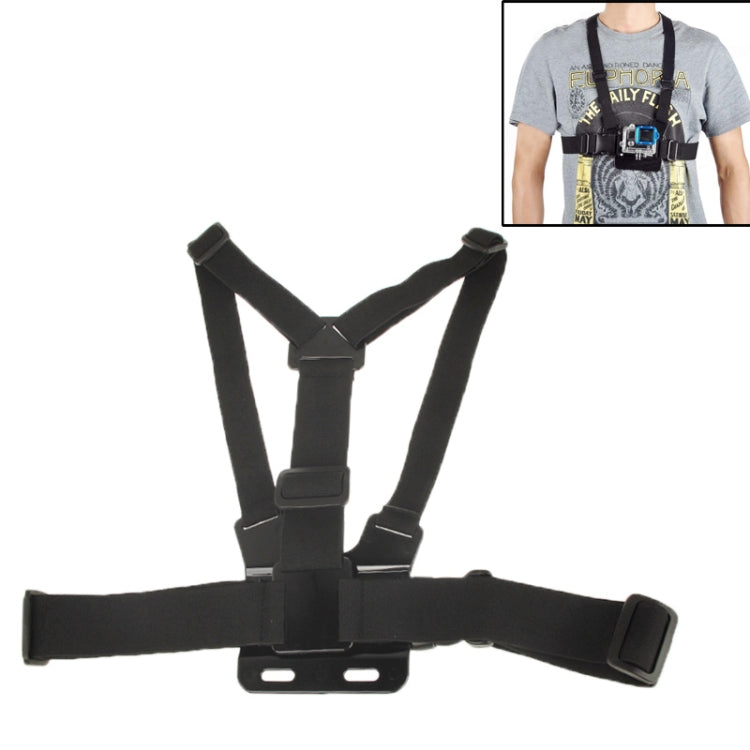 Soporte de montaje para correa de hombro con cinturón elástico en el pecho delantero para deportes extremos para GoPro HERO10 Black / HERO9 Black / HERO8 Black / HERO7 /6/5/5 Session /4 Session /4/3+ /3/2/1, Insta360 ONE R, DJI Osmo Actiony otras cámar...