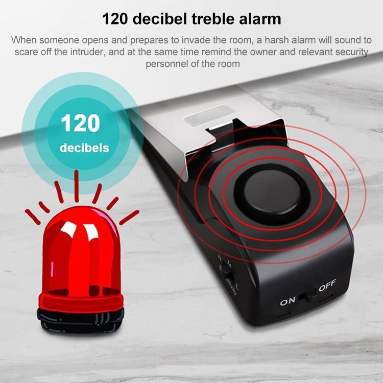 Alarma de cuña de tope de puerta HH-MD001 para hogar y viajes