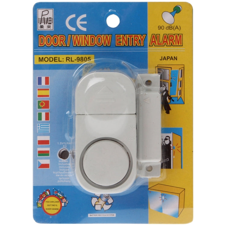 Sistema de seguridad de ventana de puerta con alarma de sensor magnético, RL-9805, RL-9805