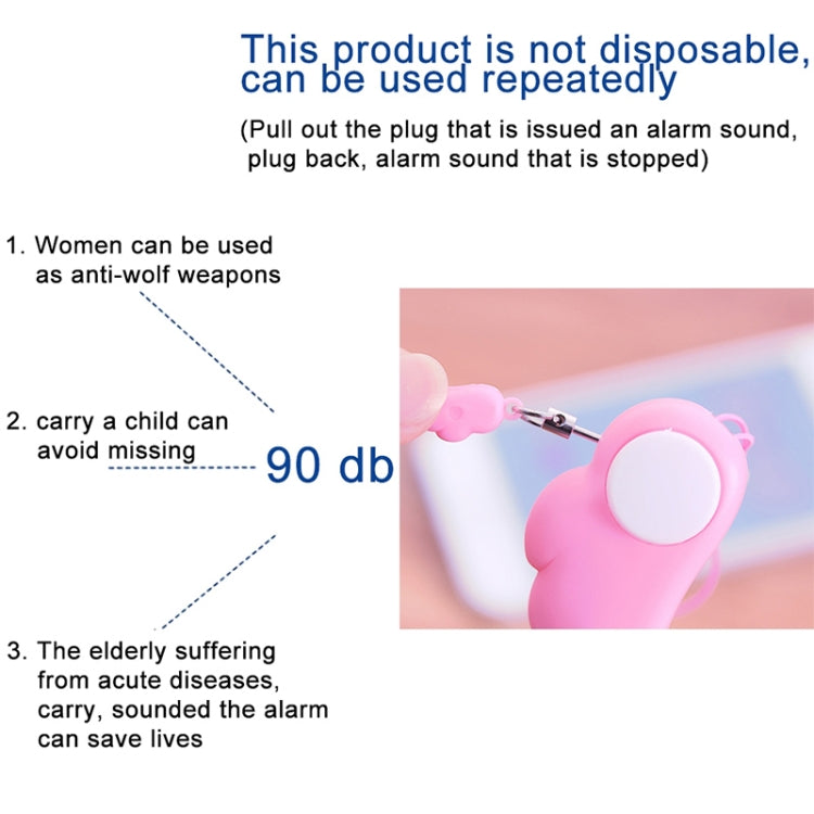 Dispositivo antiviolación con ala de ángel, alarma personal, defensa personal, lobo, minialarma con sonido de alarma de 90dB para niñas y niños, Angel Wing