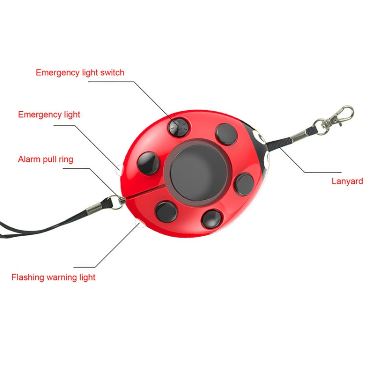 Alarma personal de mariquita, lobo de defensa personal, mini alarma para niñas y niños, Ladybird