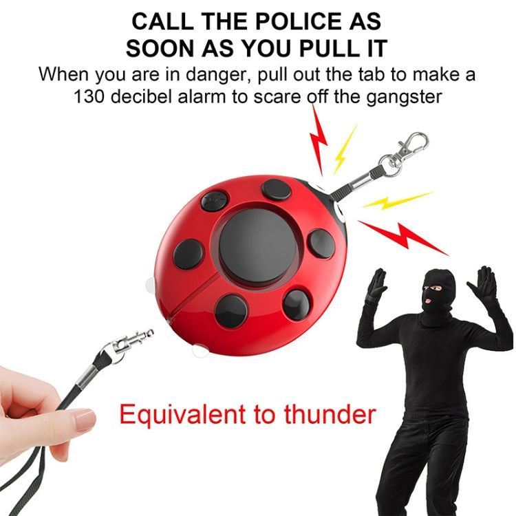 Alarma personal de mariquita, lobo de defensa personal, mini alarma para niñas y niños, Ladybird