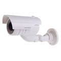 Cámara CCTV de seguridad ficticia de aspecto realista con LED rojo intermitente, 2000