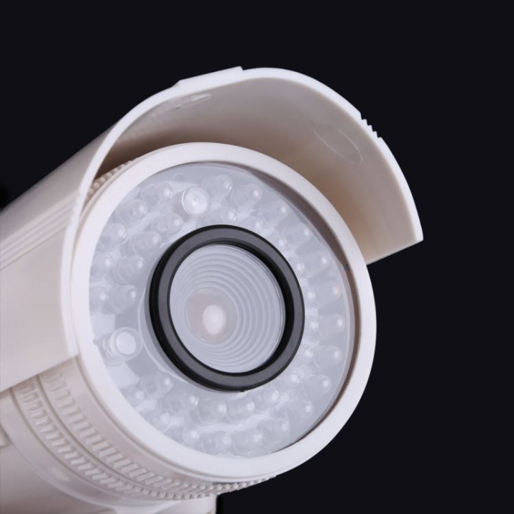 Cámara CCTV de seguridad ficticia de aspecto realista con LED rojo intermitente, 2000
