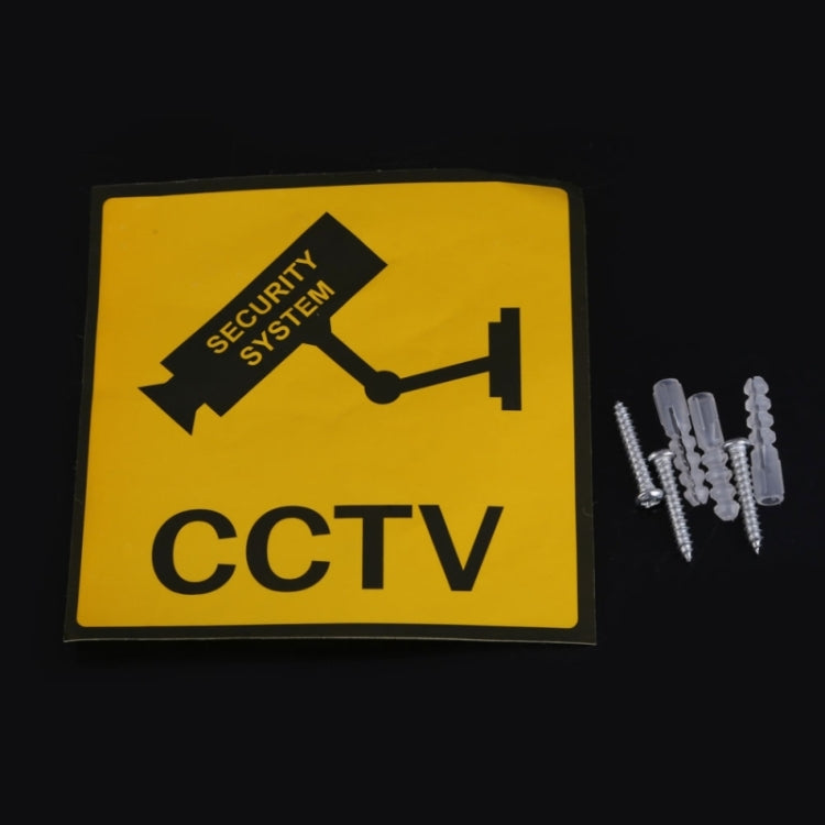 Cámara CCTV de seguridad ficticia de aspecto realista con LED rojo intermitente, 2000