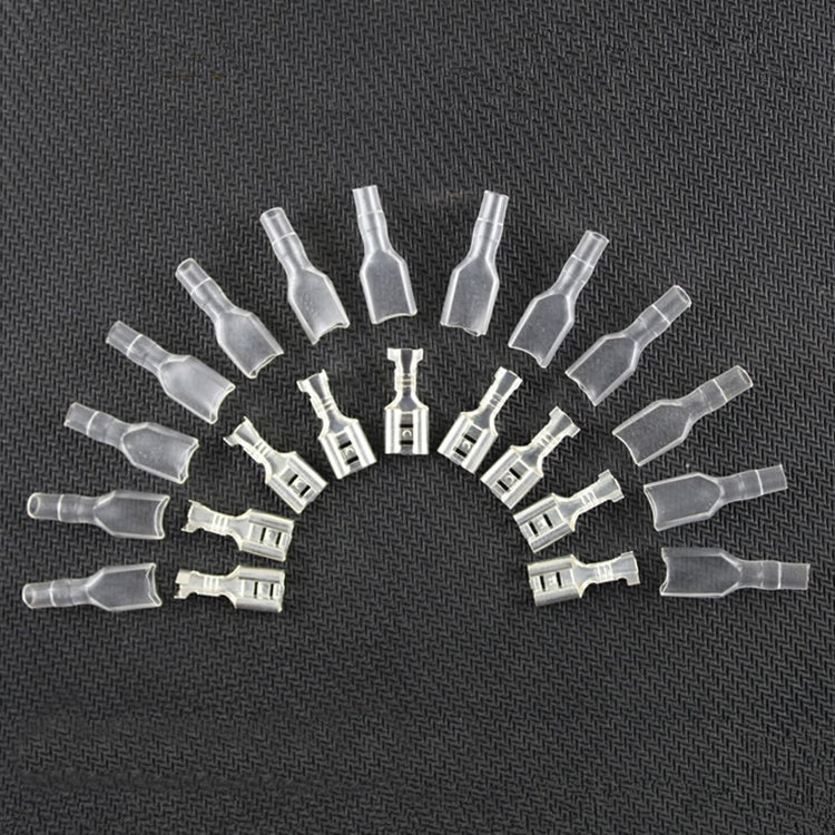Conector de pala hembra de terminal de engarzado de 500x 6,3 mm + estuche (500 piezas en un paquete, el precio es por 500 piezas)