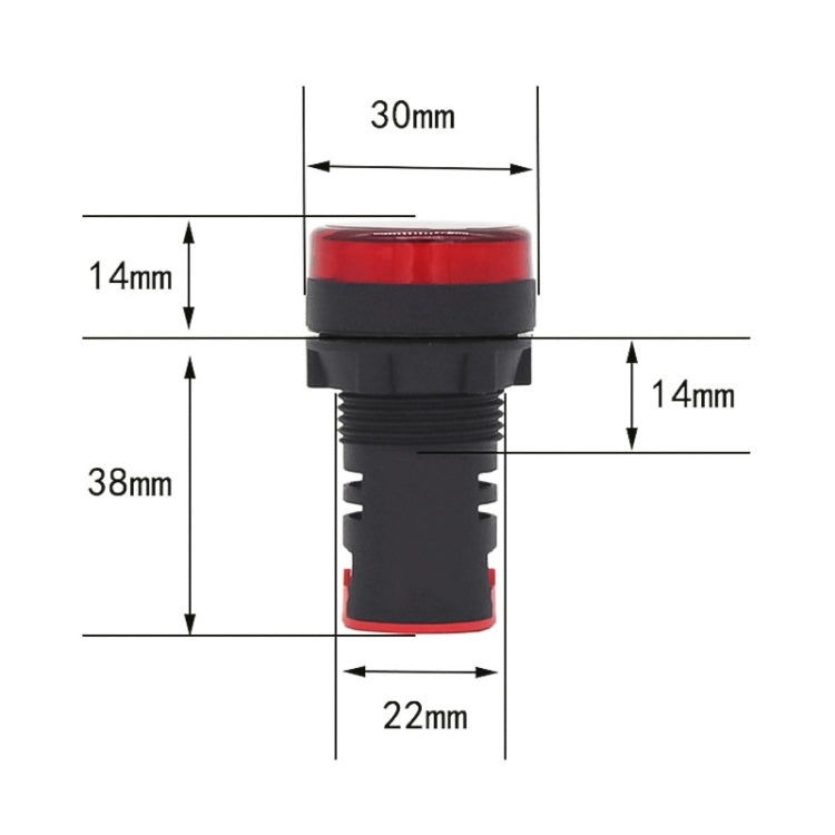 Lámpara de luz indicadora de señal LED AD16-22D / S 22 mm, 220V