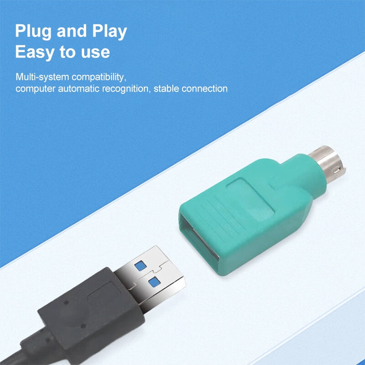 Conector convertidor USB hembra a PS macho de 10 piezas