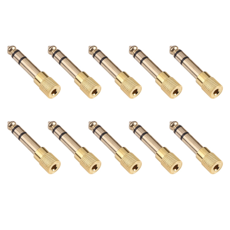 Adaptadores de conector de audio macho de 6,35 mm a hembra de 3,5 mm (10 unidades en un paquete, el precio es por 10 unidades), 6.35mm Male to 3.5mm Female