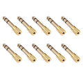 Adaptadores de conector de audio macho de 6,35 mm a hembra de 3,5 mm (10 unidades en un paquete, el precio es por 10 unidades), 6.35mm Male to 3.5mm Female
