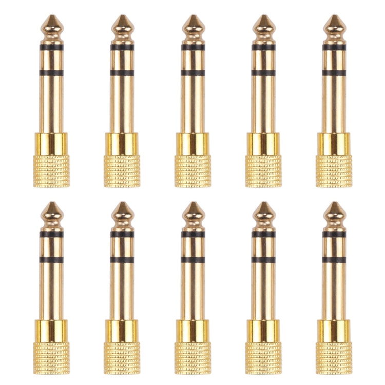 Adaptadores de conector de audio macho de 6,35 mm a hembra de 3,5 mm (10 unidades en un paquete, el precio es por 10 unidades), 6.35mm Male to 3.5mm Female