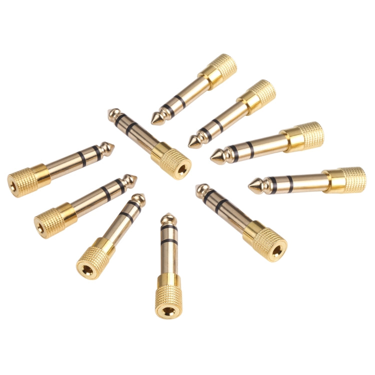 Adaptadores de conector de audio macho de 6,35 mm a hembra de 3,5 mm (10 unidades en un paquete, el precio es por 10 unidades), 6.35mm Male to 3.5mm Female