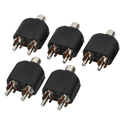 Divisores RCA hembra a doble macho (100 unidades en un paquete, el precio es por 100 unidades), 2 RCA Male to 3.5mm (100 Pcs)