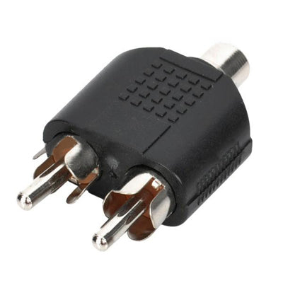 Divisores RCA hembra a doble macho (100 unidades en un paquete, el precio es por 100 unidades), 2 RCA Male to 3.5mm (100 Pcs)