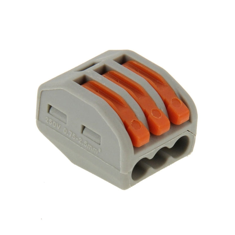 Conector de cable sin soldadura, abrazadera de empuje Universal compacto de 3 pines, 10 Uds., 3 Pin