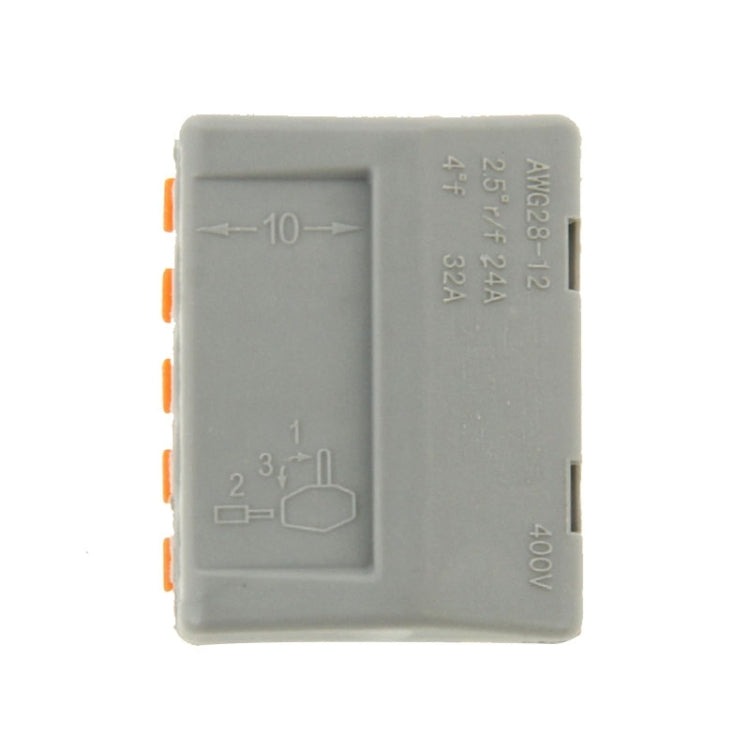 Conector de cable sin soldadura, abrazadera de empuje Universal compacto de 5 pines, 10 Uds., 5 Pin