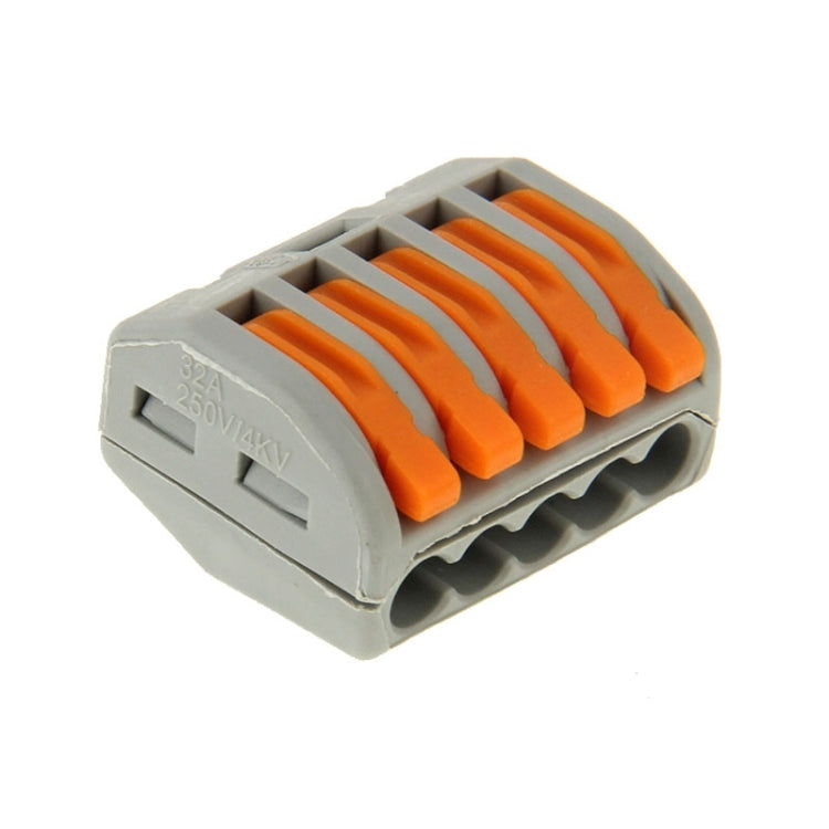 Conector de cable sin soldadura, abrazadera de empuje Universal compacto de 5 pines, 10 Uds., 5 Pin