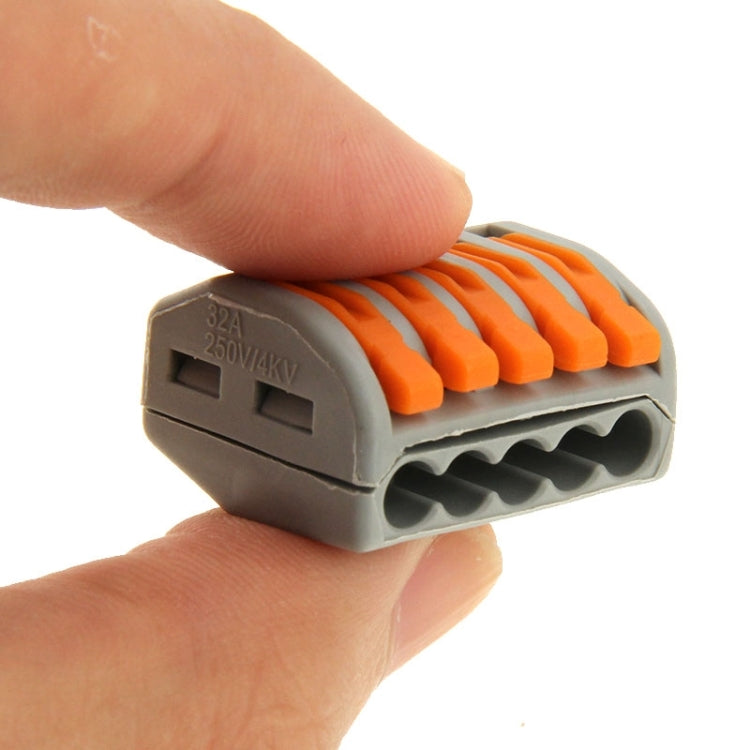 Conector de cable sin soldadura, abrazadera de empuje Universal compacto de 5 pines, 10 Uds., 5 Pin