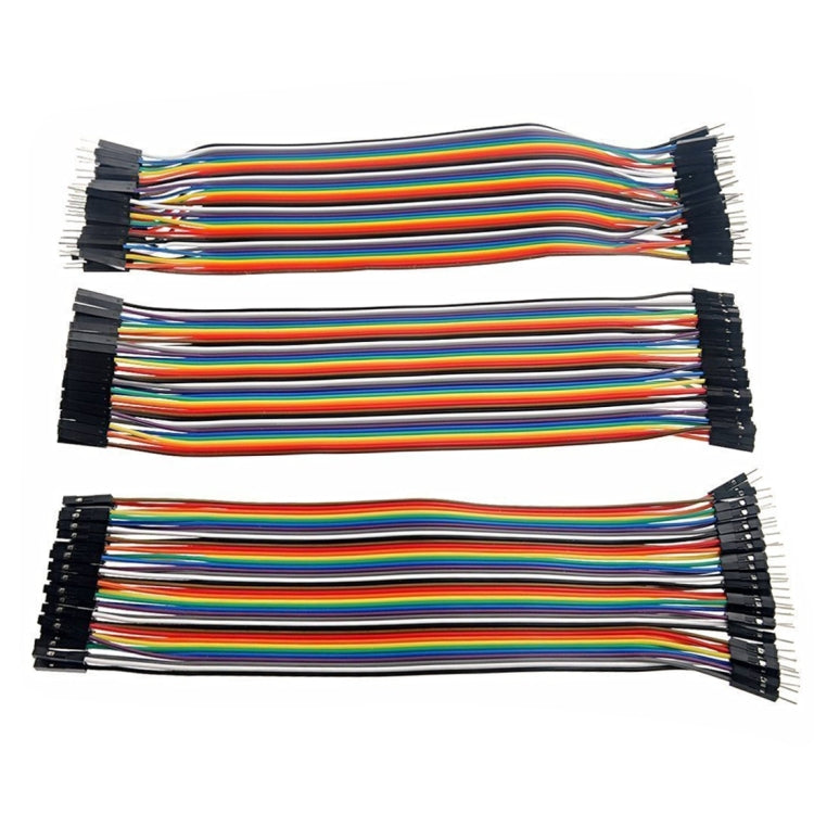 Cable de puente para placa de pruebas de 40 piezas macho a macho/macho a hembra/hembra a hembra (120 piezas por paquete), Male to Male (40 PCS)