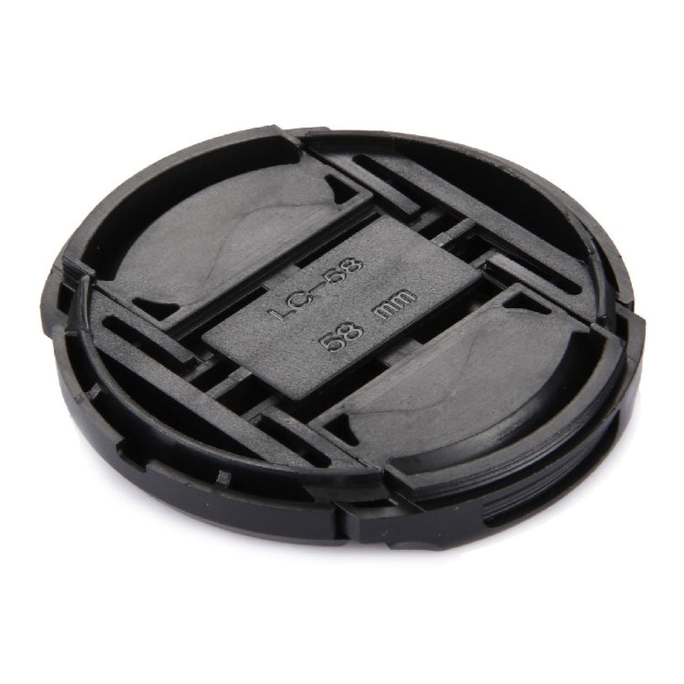 Tapa de lente de cámara con pellizco central de 58 mm, 58mm
