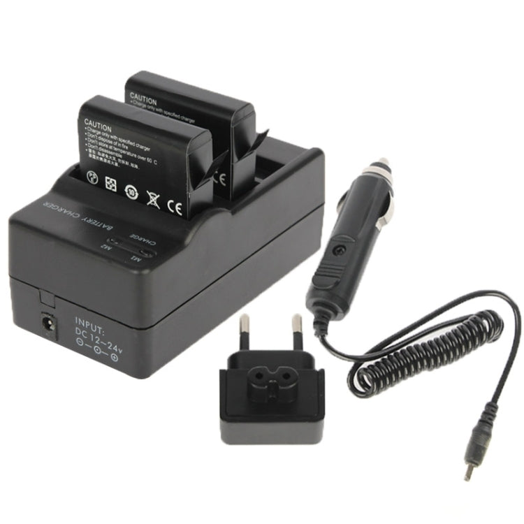 AHDBT-401 Cargador de Batería Doble para Cámara Digital + Cargador de Coche + Adaptador para GoPro HERO4, GP280-B