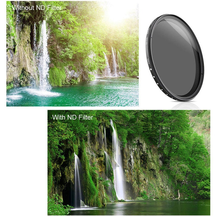 Filtro variable ajustable de densidad neutra ND Fader de 62 mm Filtro ND2 a ND400, 62mm