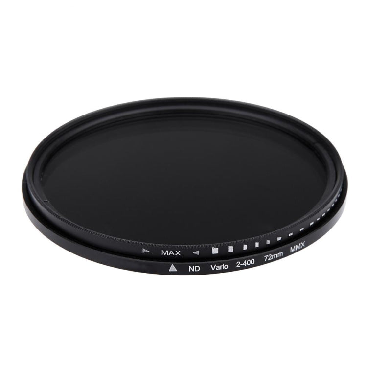 Filtro variable ajustable de densidad neutra atenuador ND de 72 mm Filtro ND 2 a ND 400, 72mm